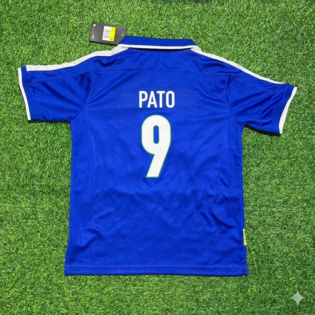 Alexandre Pato Brazil Blue Retro Football Jersey Kit