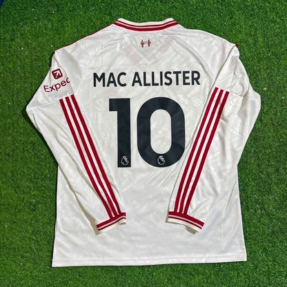 Alexis Mac Allister #10 Liverpool 2027 Long Sleeve Away White Football Jersey