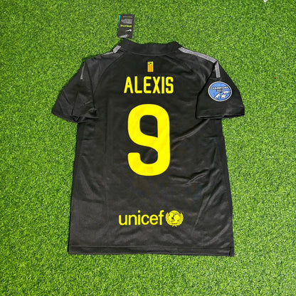 Alexis Sanchez Black Barcelona 2011/12 Retro Kit Shirt Football Jersey
