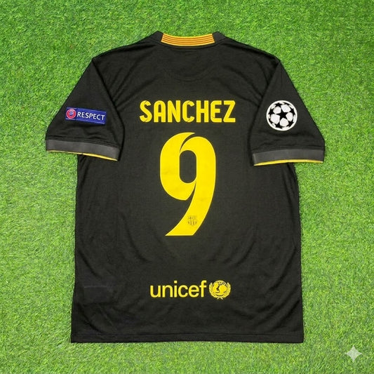 Alexis Sánchez #9 Barcelona 2013-2014 Black Retro Football Jersey Kit