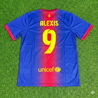 Alexis Sanchez Barcelona 2012/2013 Retro Home Football Jersey Kit