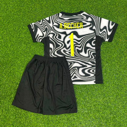Brazil World Cup 2026 Alisson Becker Goalkeeper Kids Football Jersey