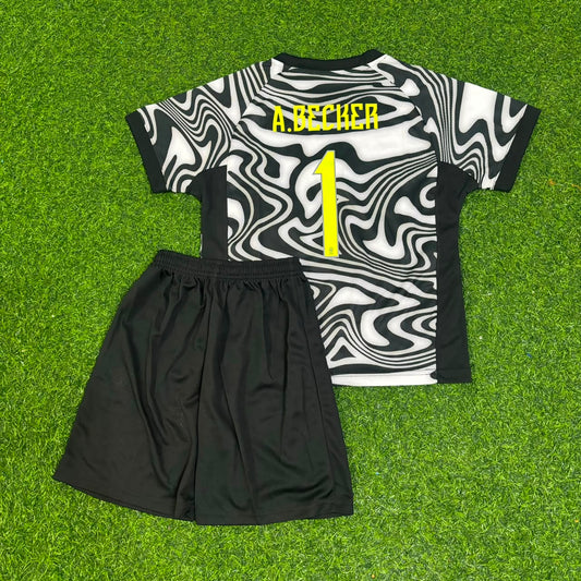 Brazil World Cup 2026 Alisson Becker Goalkeeper Kids Football Jersey