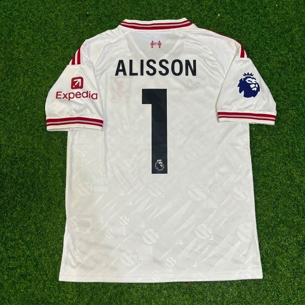 Alisson Becker #1 Liverpool 2027 White Away Football Jersey