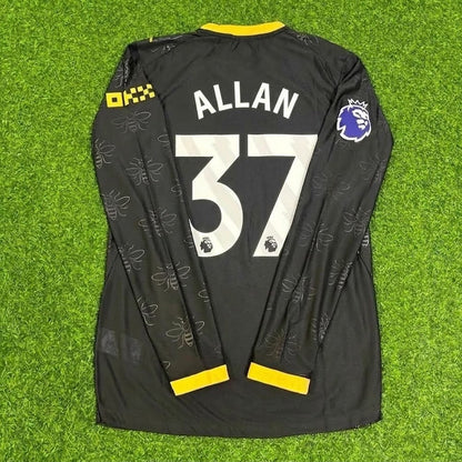 Allan #37 Manchester City 2026-2027 Away Black Long Sleeve Football Jersey