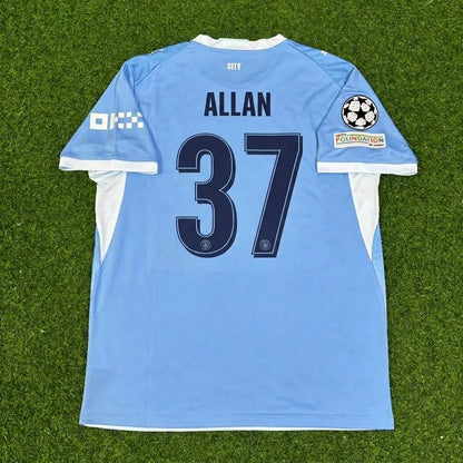 Allan #37 Manchester City 2026-27 Home Champions League Patch Football Jersey