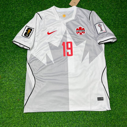 Alphonso Davies Canada 2026 World Cup Away White Football Jersey