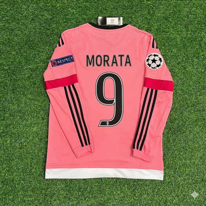 Alvaro Morata Juventus Pink Retro 2015-2016 Pink Football Jersey