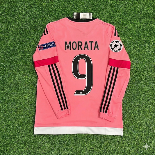 Alvaro Morata Juventus Pink Retro 2015-2016 Pink Football Jersey
