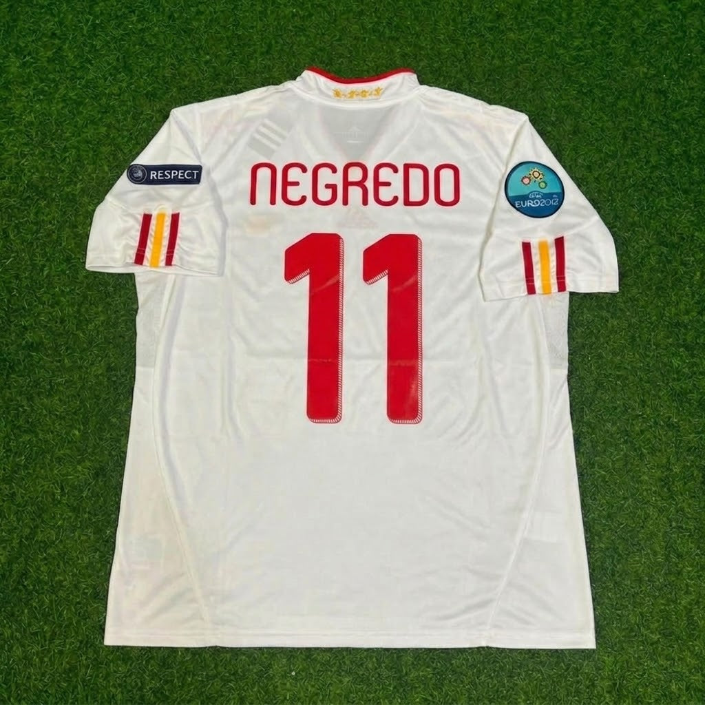 Alvaro Negredo Spain EURO 2012 Final Retro Football Jersey