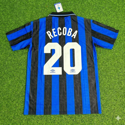 Alvaro Recoba Inter 1997-1998 Home Retro Football Jersey Kit