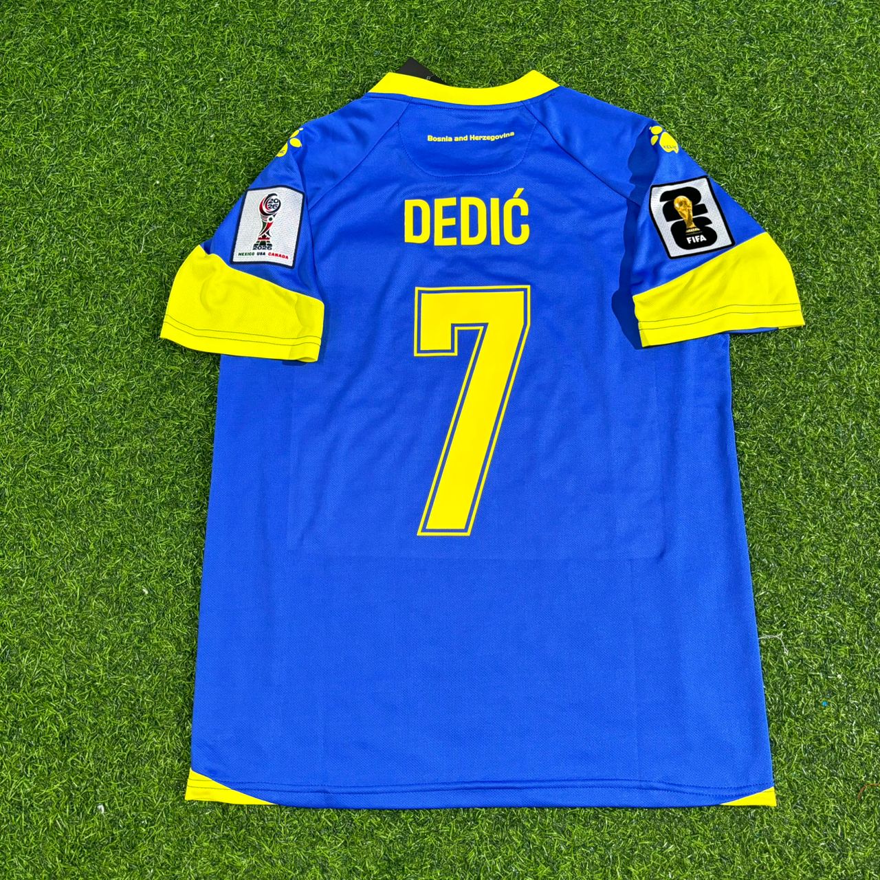 Bosnia and Herzegovina World Cup 2026 Amar Dedić Home Football Jersey