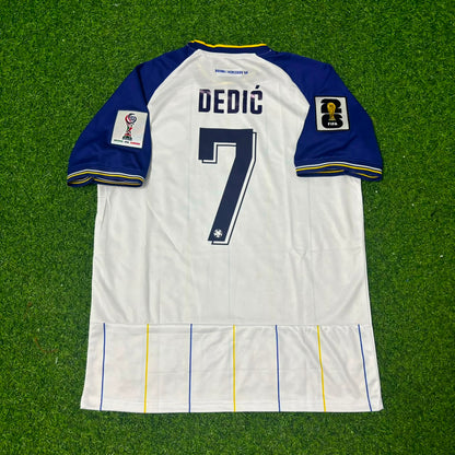 Bosnia and Herzegovina World Cup 2026 Amar Dedic White Football Jersey