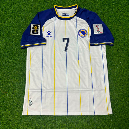 Bosnia and Herzegovina World Cup 2026 Amar Dedic White Football Jersey