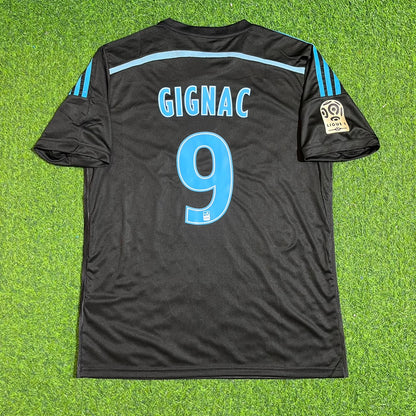 Olympique Marseille 2014-2015 André-Pierre Gignac Season Black Third Retro Football Jersey