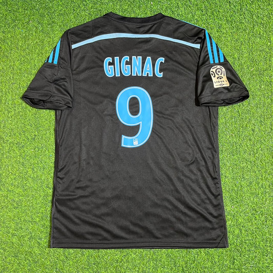 Olympique Marseille 2014-2015 André-Pierre Gignac Season Black Third Retro Football Jersey