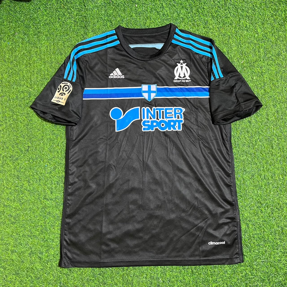 Olympique Marseille 2014-2015 André-Pierre Gignac Season Black Third Retro Football Jersey