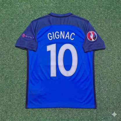 France EURO 2016 André-Pierre Gignac #10 Home Retro Football Jersey