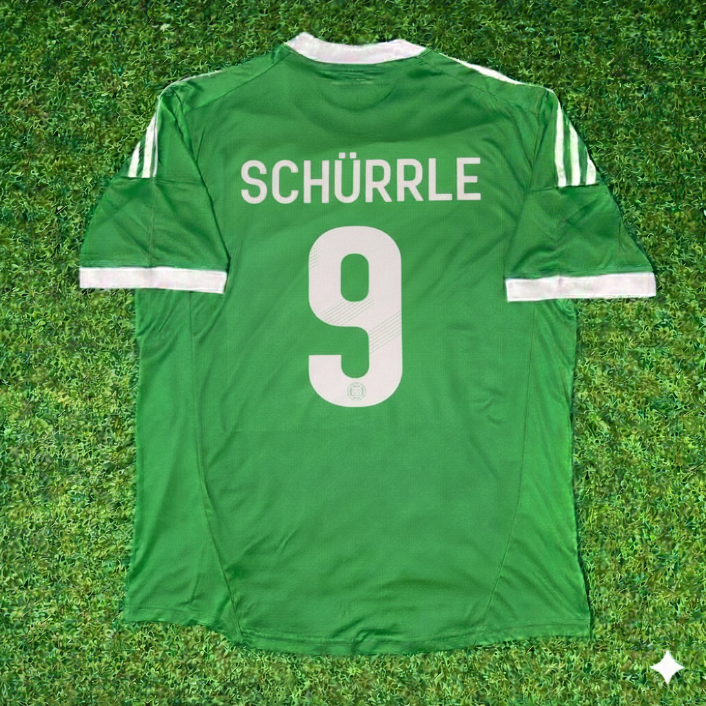 Germany EURO 2012 Andre Schürrle Green Retro Football Jersey