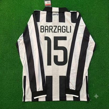 Andrea Barzagli #15 Juventus 2014 2015 Retro Long Sleeve Football Jersey