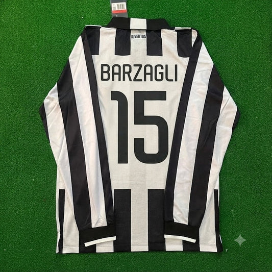 Andrea Barzagli #15 Juventus 2014 2015 Retro Long Sleeve Football Jersey