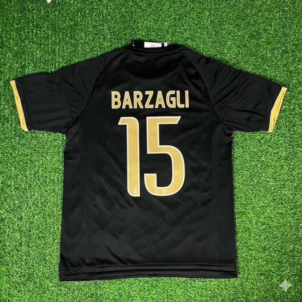 Andrea Barzagli 15- Juventus Retro Black Football Jersey Kit
