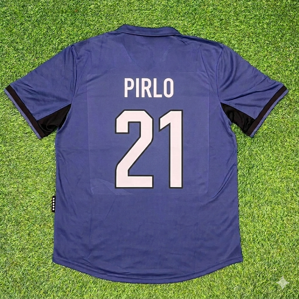 Andrea Pirlo #21 Inter Milan 1998-1999 Home Retro Football Jersey Kit