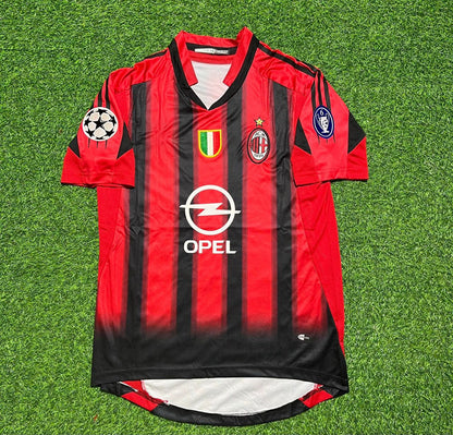 AC Milan 2004 2005 Home Retro Football Jersey Kit