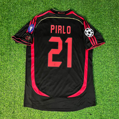 Andrea Pirlo 21 - AC Milan 2006 - 2007 Retro Football Jersey Kit