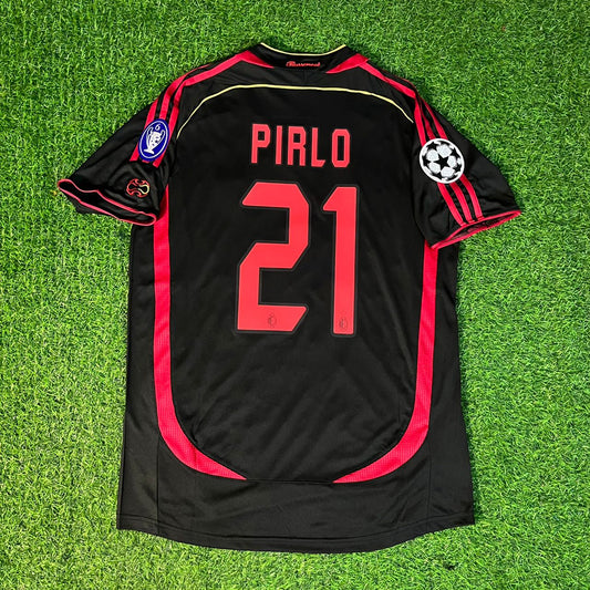 Andrea Pirlo 21 - AC Milan 2006 - 2007 Retro Football Jersey Kit