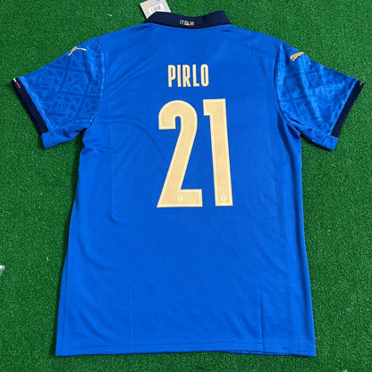Andrea Pirlo 21 - Italy EURO 2020 Final Retro Soccer Football Jersey Kit