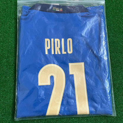 Andrea Pirlo 21 - Italy EURO 2020 Final Retro Soccer Football Jersey Kit
