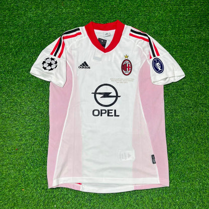Andrea Pirlo AC Milan 2003 Champions League Final White Retro Football Jersey Kit