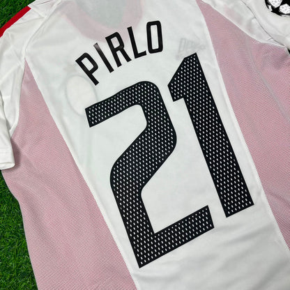 Andrea Pirlo AC Milan 2003 Champions League Final White Retro Football Jersey Kit