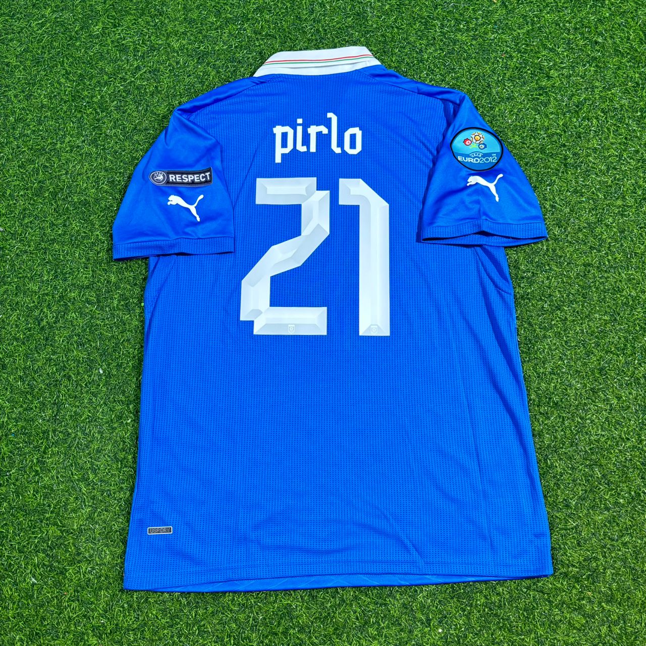 Italy EURO 2012 Andrea Pirlo 21- Retro Home Football Jersey