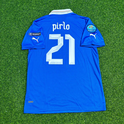 Italy EURO 2012 Andrea Pirlo 21- Retro Home Football Jersey