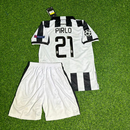 Andrea Pirlo Juventus 2014/2015 Retro Kids Football Jersey Kit