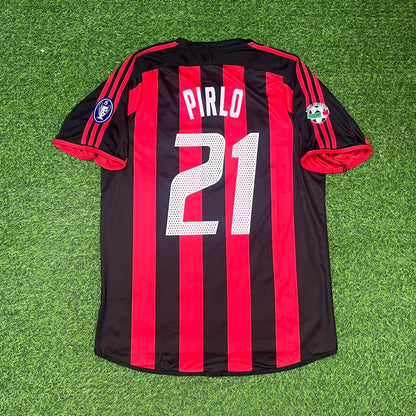 Andrea Pirlo Milan 2003-2004 Home Retro Football Jersey Kit