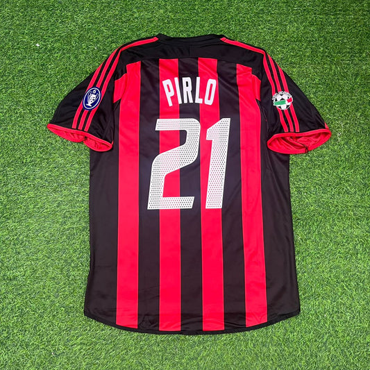 Andrea Pirlo Milan 2003-2004 Home Retro Football Jersey Kit