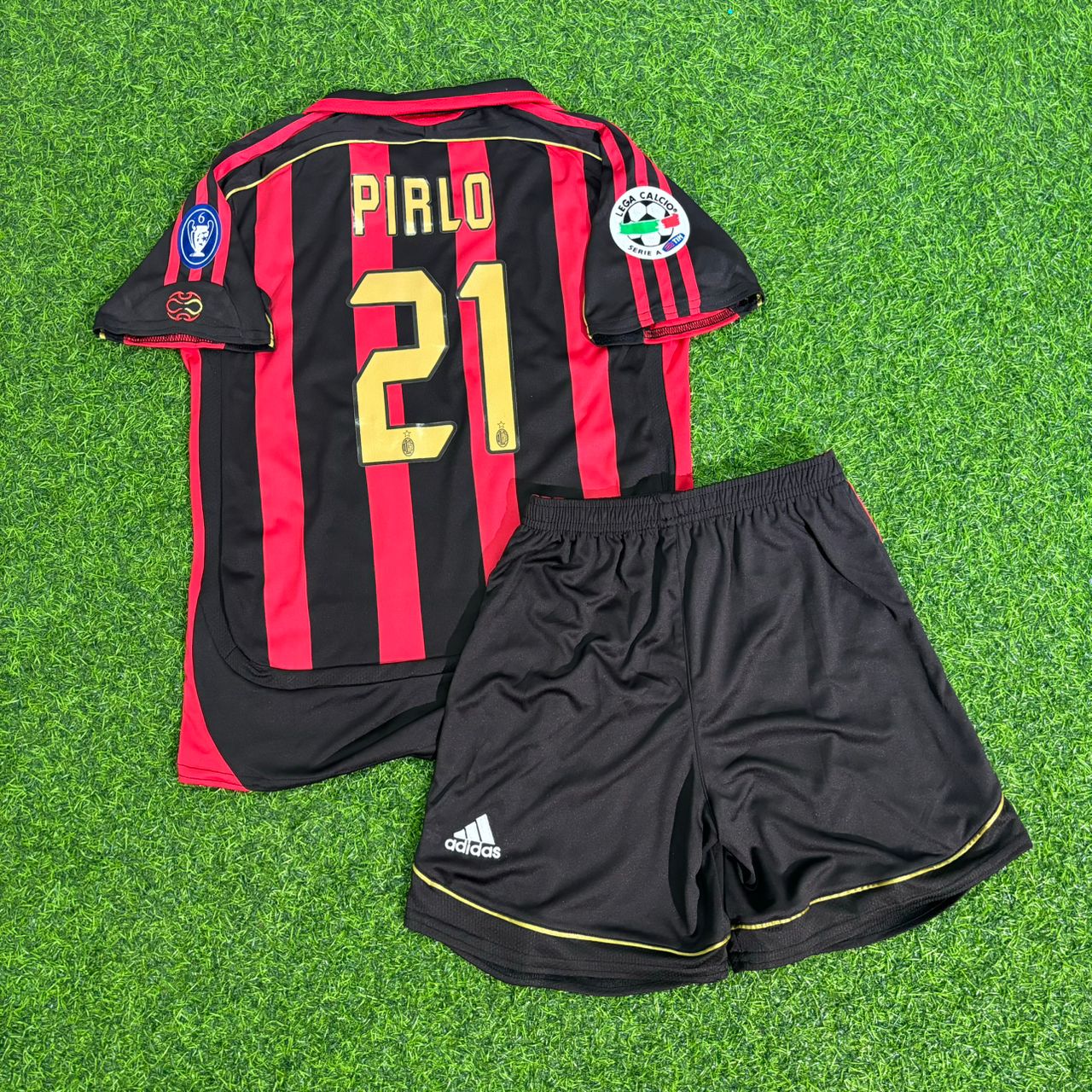 Andrea Pirlo Milan 2006/2007 Retro Kids Football Jersey Kit