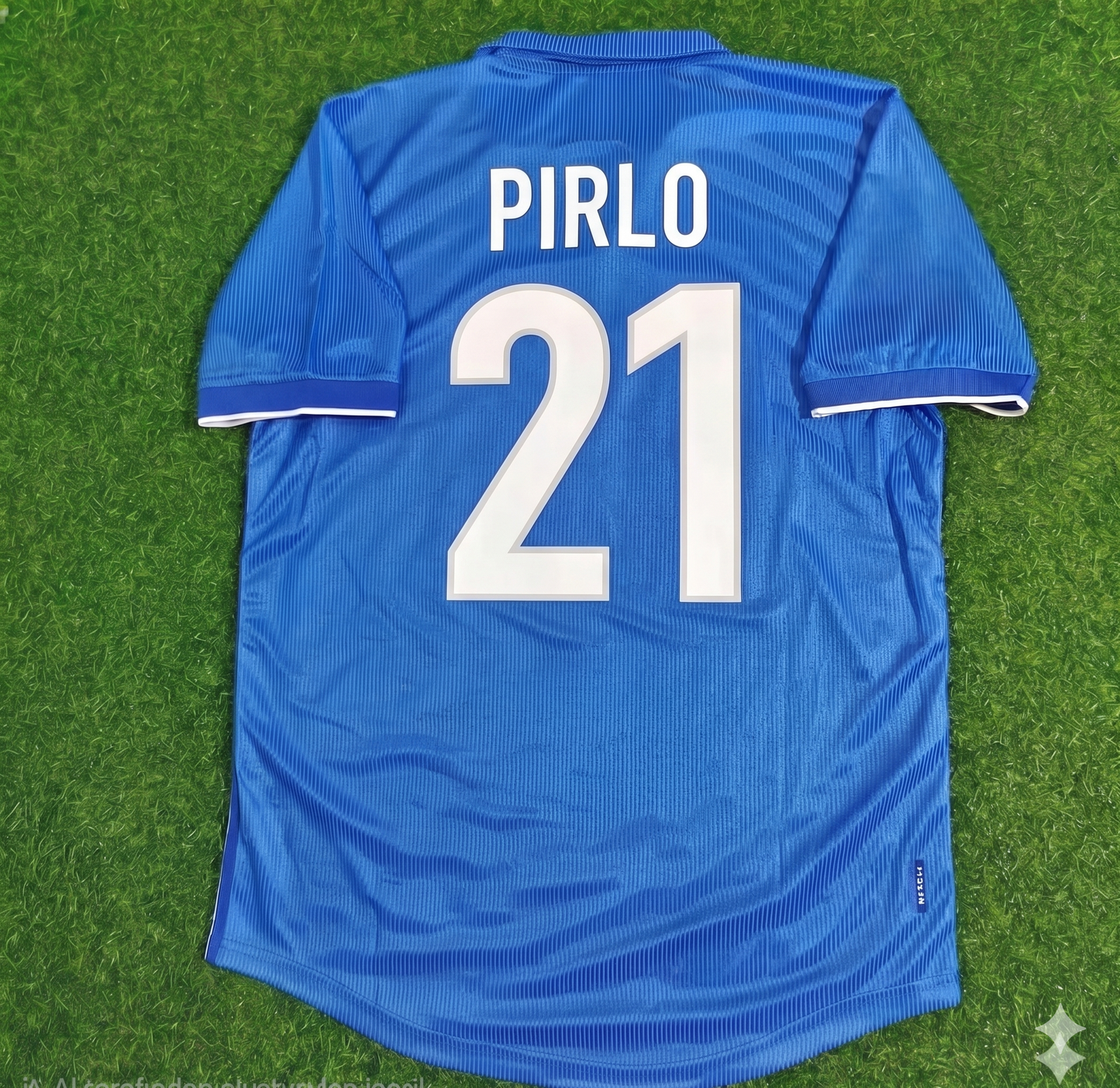 Andrea Pirlo Italy Home Blue Retro Football Jersey Kit