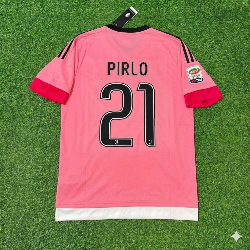 Andrea Pirlo Juventus Retro Pink Football Jersey