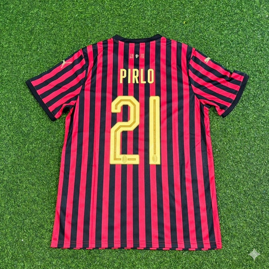 Andrea Pirlo AC Milan 120th Anniversary Special Golden Retro Football Jersey Kit