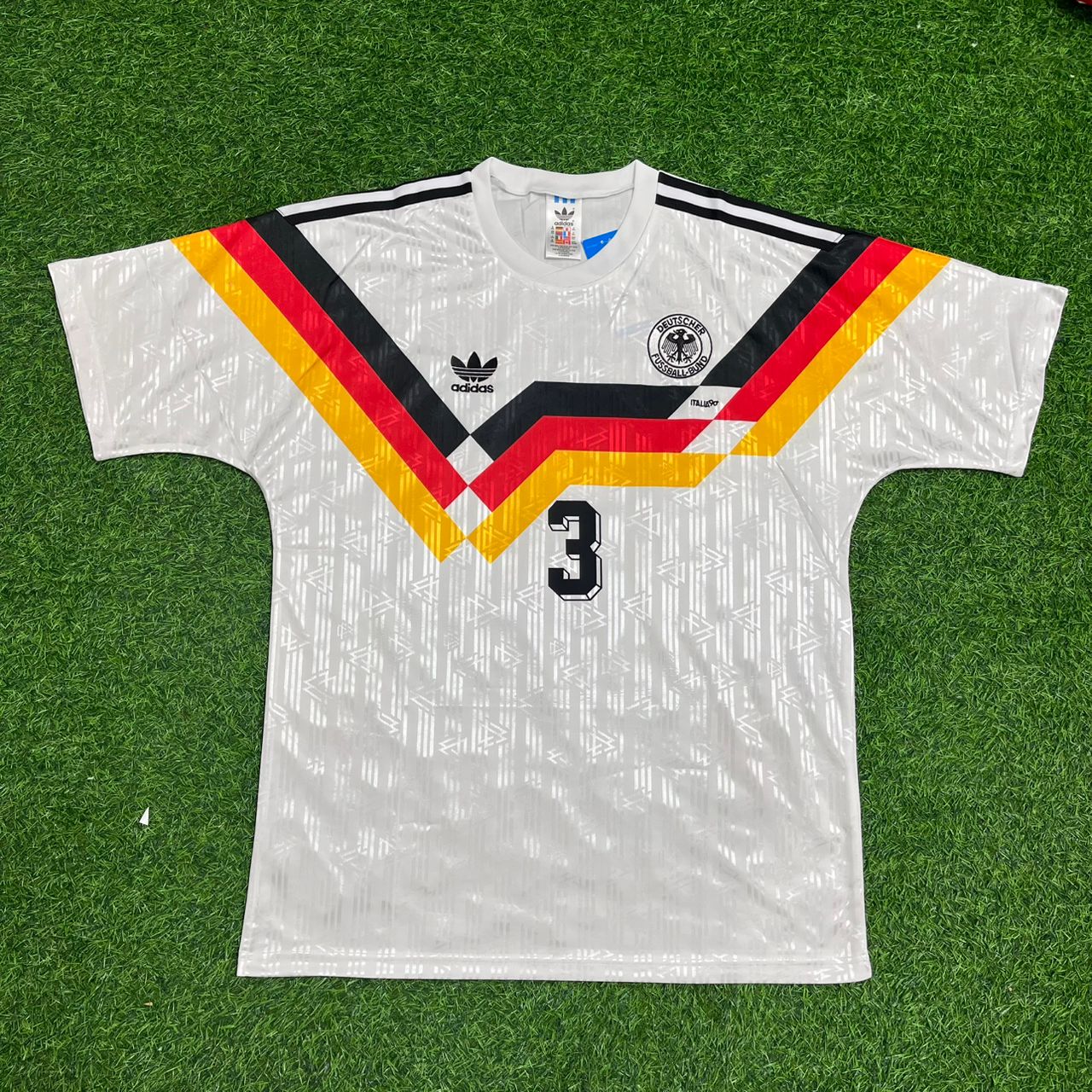 Germany World Cup 1990 Andreas Brehme Deutschland Retro Football Jersey - Deutschland Retro- WM 1990