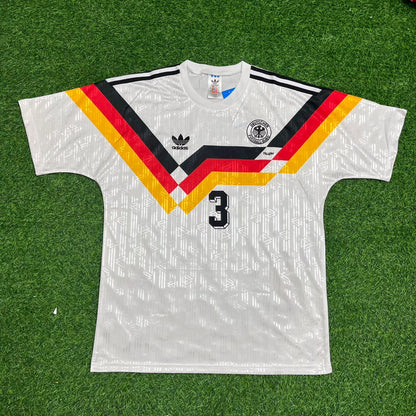 Germany World Cup 1990 Andreas Brehme Deutschland Retro Football Jersey - Deutschland Retro- WM 1990