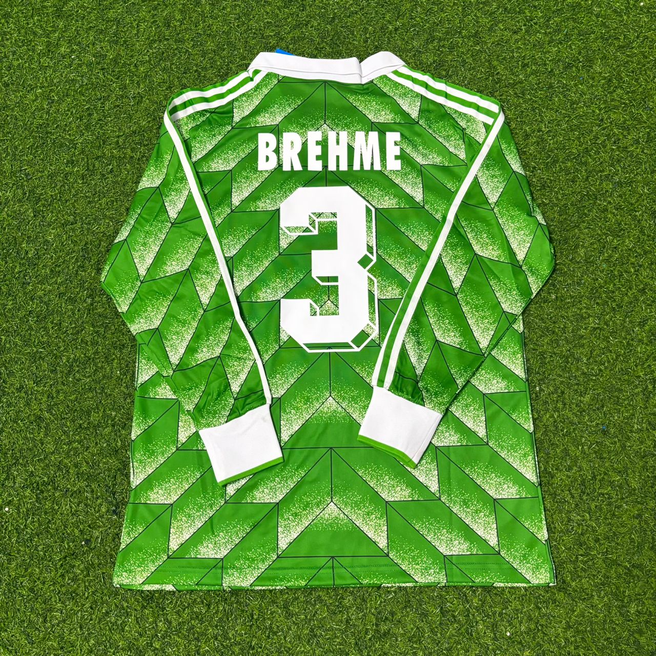 Andreas Brehme Deutschland 1990 World Cup Grünes Langarm Retro Fußballtrikot