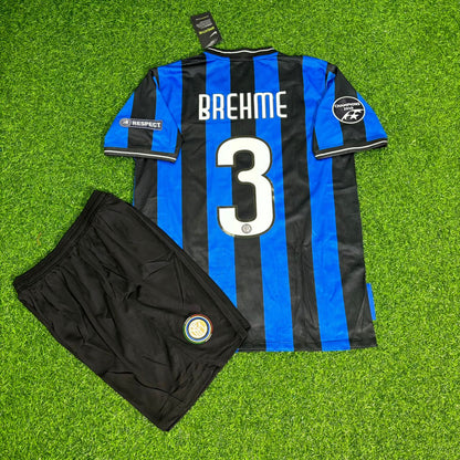 Andreas Brehme Inter Retro Kids Football Jersey Kit