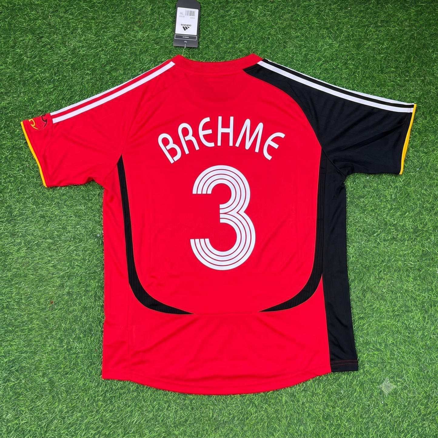 Andreas Brehme Germany Red Black Retro Football Jersey Kit