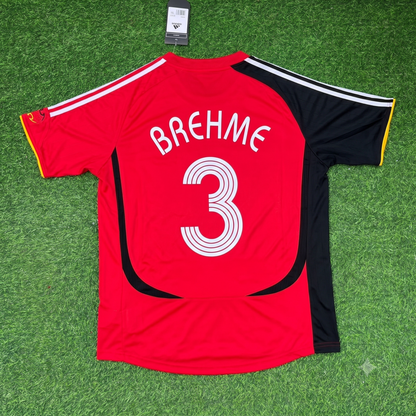 Andreas Brehme Germany Red Black Retro Football Jersey Kit