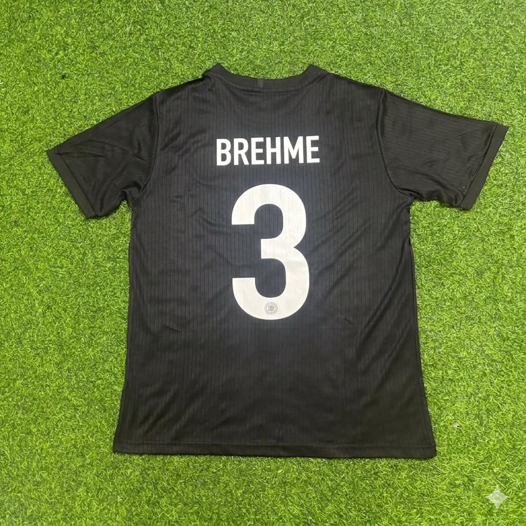 Andreas Brehme Germany 125 Years Special Black Football Jersey Kit